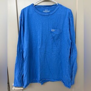 Vineyard Vines Men's Blue Long Sleeve Tee